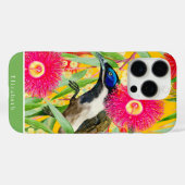 青い顔の虹色パターン Case-Mate iPhoneケース (裏面 (横))