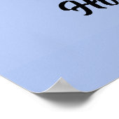 青い顔抽象芸術 ポスター (角)