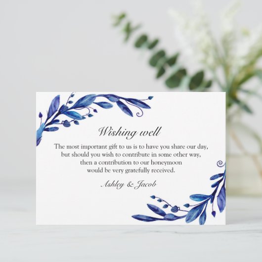 青い願いが上手く行く。冬の結婚式。カードの挿入 エンクロージャーカード (スタンド正面)