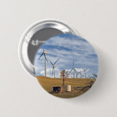 青い風ボタン 缶バッジ (正面&裏面)