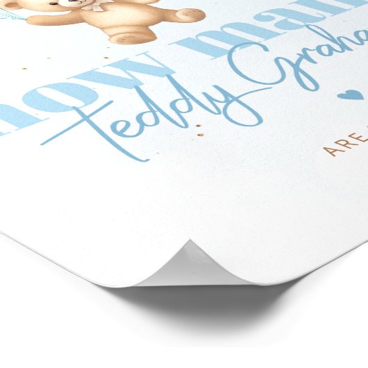 青い風船ぬいぐるみ ポスター (角)