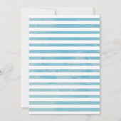 青い風船のオーボイ テディベア 赤ちゃんのお披露目 招待状 (裏面)