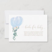 青い風船の本のリクエストカード 招待状 (正面)