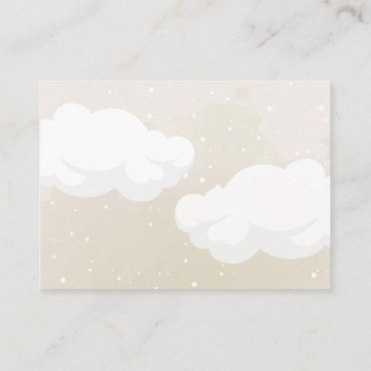 青い風船の本を持つテディベアベビー エンクロージャーカード (裏面)