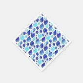 青い風船の模様のベビーボーイ ベビーシャワー スタンダードカクテルナプキン (角)