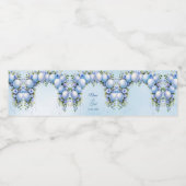 青い風船の水ボトルラベル ペットボトルラベル (シングルラベル)