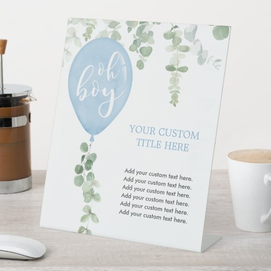 青い風船の緑のカスタムの看板は自分のものになる 台座サイン (インサイチュ)