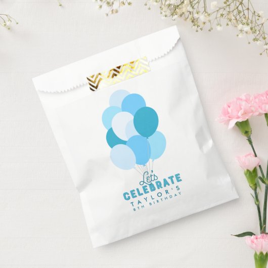 青い風船は年齢祝の誕生日 フェイバーバッグ (封をした状態)