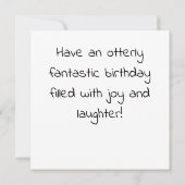 青い風船を使ったかわいい誕生日おめでとう (裏面)