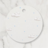 青い風船を持つテディベア フェイバータグ (裏面)