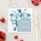 青い風船アーチ赤ちゃんシャワー スタンダードランチョンナプキン (インサイチュ)