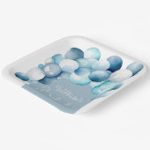 青い風船アーチ赤ちゃんシャワー ペーパープレート (傾斜あり)