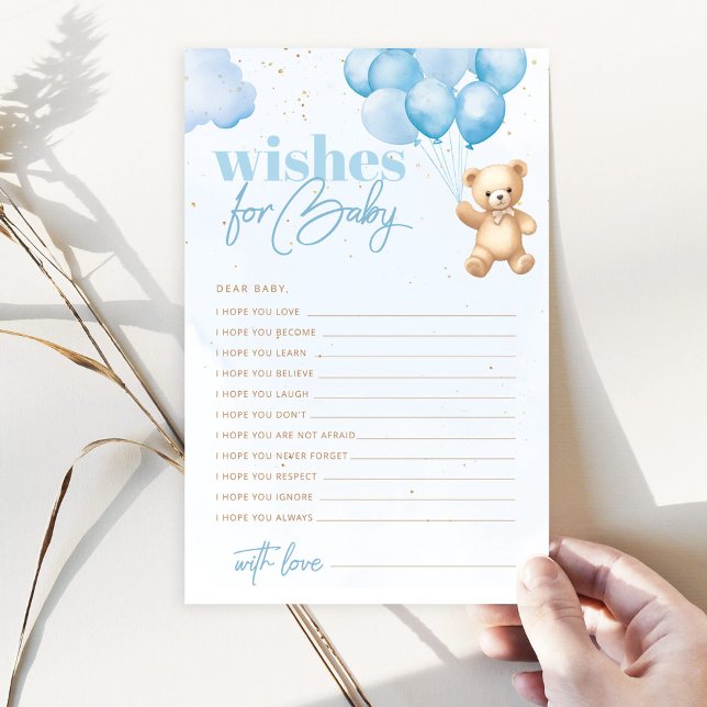 青い風船テディベアのベビー (クリエイターアップロード済み)