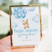 青い風船瓶に入っているグミベアの数 ポスター