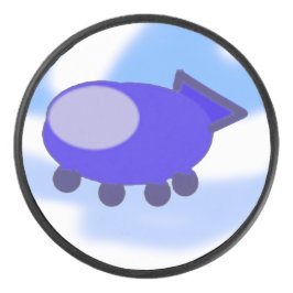 青い飛んでいる宇宙船パック アイスホッケーパック