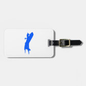 青い飛行機の荷物タグ ラゲッジタグ (正面横)