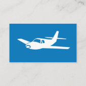 青い飛行機の記号カードの飛行の愛のため 名刺 (裏面)