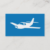 青い飛行機の記号カードの飛行の愛のため 名刺 (裏面)