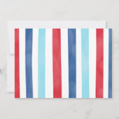 青い飛行機フォト招待状 招待状 (裏面)