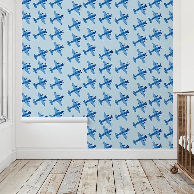 青い飛行機 壁紙 (クリエイターアップロード済み)