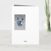 青い飾りのボール, 雪の結晶のクリスマス, 新年 シーズンカード (裏面)