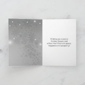 青い飾りのボール, 雪の結晶のクリスマス, 新年 シーズンカード (内部)