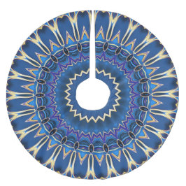 青い飾りツリースカート ブラッシュドポリエステルツリースカート