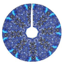 青い飾りツリースカート ブラッシュドポリエステルツリースカート