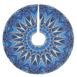 青い飾りツリースカート ブラッシュドポリエステルツリースカート