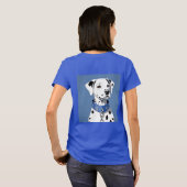 青い首輪を着けたダルメシアン Tシャツ (裏面フル)