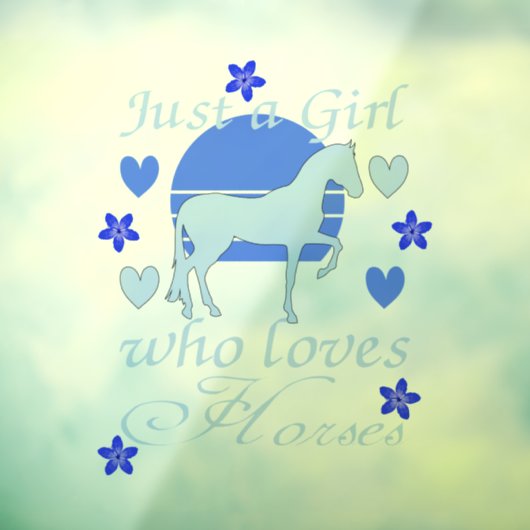 青い馬が大好きな女の子 ウィンドウサイン (シート3)