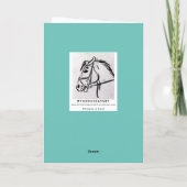 青い馬のフランツ・マークの誕生日カード カード (裏面)