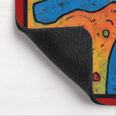 青い馬のマウスパッド- 9.25"のミステリーx 7.75" マウスパッド (コーナー)