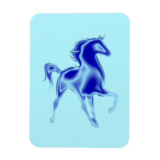 青い馬のマグネットカスタムの色 マグネット (縦)