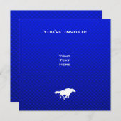 青い馬のレース 招待状 (正面/裏面)