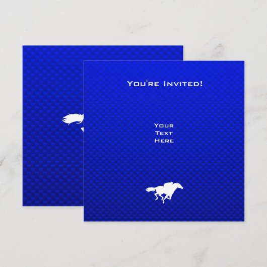 青い馬のレース 招待状 (正面/裏面)