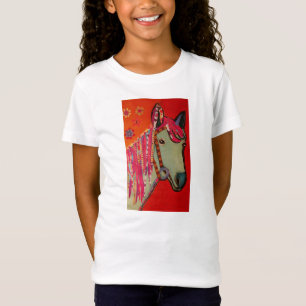 青い馬の女の子はTシャツに合いました Tシャツ