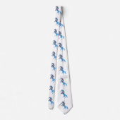 青い馬シルエット ネクタイ (裏面)