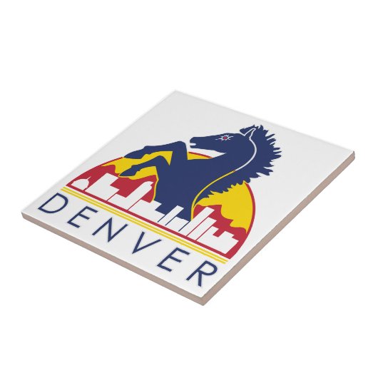 青い馬デンバー タイル (側面)