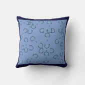 青い馬乗り クッション (裏面)