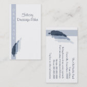 青い馬場馬術の半分のパスのグラフィック 名刺 (正面/裏面)