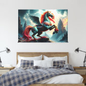 青い馬 キャンバスプリント (インサイチュ (寝室))