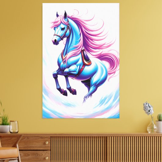 青い馬 キャンバスプリント (インサイチュ (リビング))