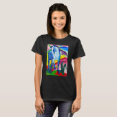 青い馬 フランツ・マルク 表現主義 キュビズム モダン Tシャツ (正面フル)