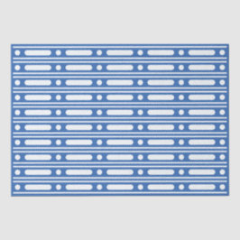 青い骨の象嵌デザインのボーダー柄デコパージュペーパー 薄葉紙