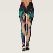 青い髪のゴシックガールズピンアップ刺青 レギンス (裏面)