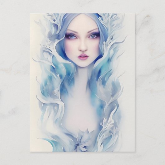 青い髪の人 ポストカード (正面)