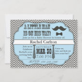 青い髭及びタイのベビーシャワー招待状 招待状 (正面)