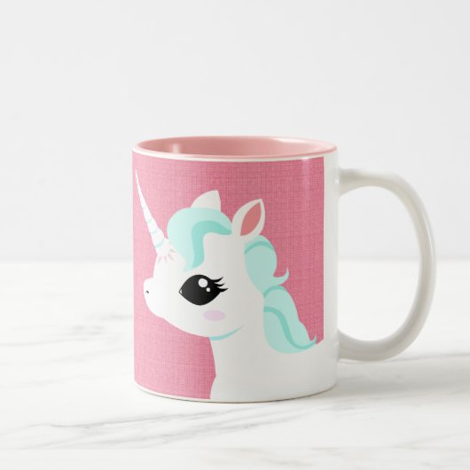 青い鬣のマグとの少しユニコーン ツートーンマグカップ (右)
