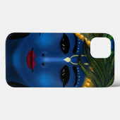 青い魅力的なクリシュナ神 - ハレクリシュナアート Case-Mate iPhoneケース (裏面 (横))